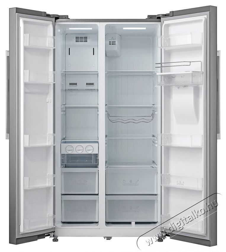 Tesla RB5201FMXE Side by side hűtőszekr&eacute;ny, 535 l, E energiaoszt&aacute;ly, Total No Frost, v&iacute;zadagol&oacute;, LED kijelző, H 177 cm, Inox Konyhai term&eacute;kek - Hűtő, fagyaszt&oacute; (szabadon&aacute;ll&oacute;) - Amerikai t&iacute;pus&uacute; Side By Side hűtő - 535802