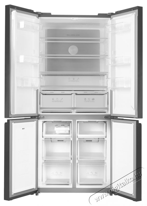 Tesla RF5200FMBE Side by side hűtőszekr&eacute;ny, 511 l, E energiaoszt&aacute;ly, Total No Frost, Inverteres motor, LED kijelző, M 190 cm, Fekete Konyhai term&eacute;kek - Hűtő, fagyaszt&oacute; (szabadon&aacute;ll&oacute;) - Amerikai t&iacute;pus&uacute; Side By Side hűtő - 535803