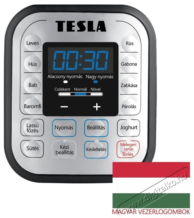 Tesla K70 Multifunkcion&aacute;lis elektromos gyorsfőző Konyhai term&eacute;kek - Konyhai kisg&eacute;p (s&uuml;t&eacute;s / főz&eacute;s / hűt&eacute;s / &eacute;telk&eacute;sz&iacute;t&eacute;s) - L&eacute;gkever&eacute;ses főzőg&eacute;p / elektromos kukta / multifunkci&oacute;s s&uuml;tő - 474337