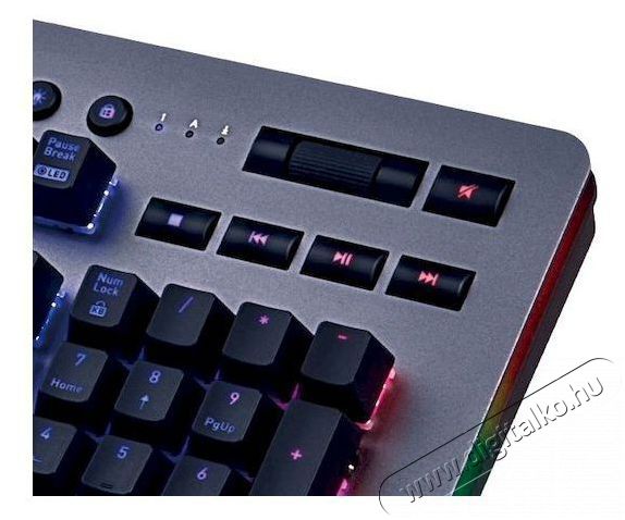 Thermaltake Ttesports Level 20 RGB Titanium USB mechanikus gamer billentyűzet Iroda és számítástechnika - Billentyűzet / billentyűzet szett - Vezetékes - 380393
