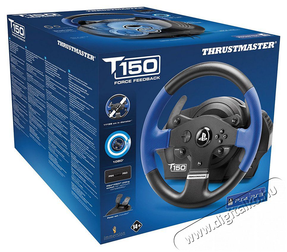 Thrustmaster T150RS Force Feedback PC/PS3/PS4 versenykormány (4160628) Iroda és számítástechnika - Számítógép tartozék - PC kontroller - 325052