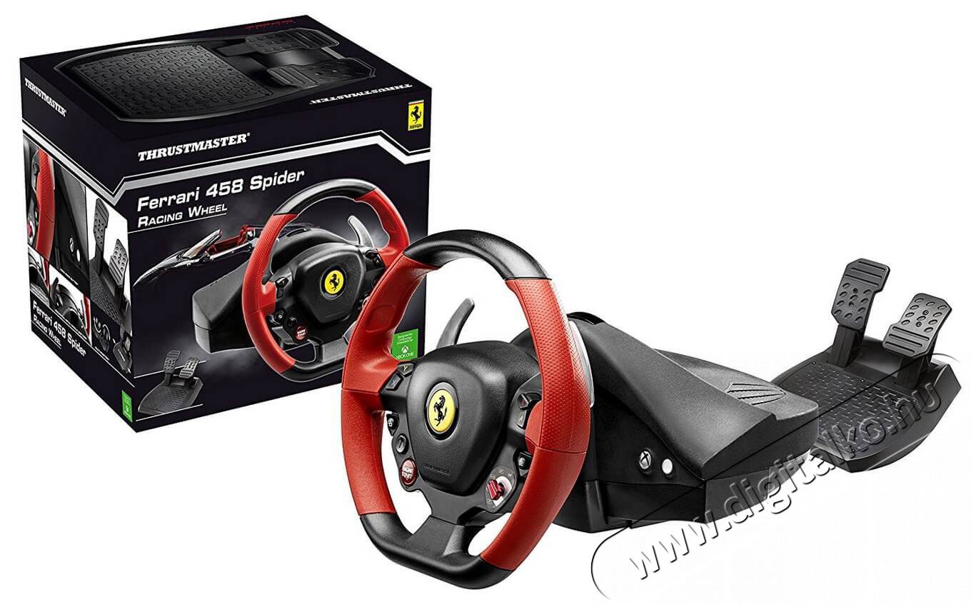 Thrustmaster Ferrari 458 Spider versenykormány Xbox One pedál+kormány (4460105) Iroda és számítástechnika - Játék konzol - Kontroller - 325058