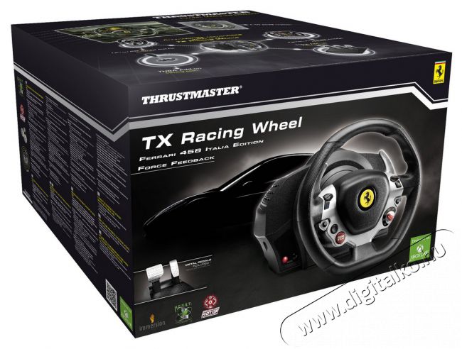 Thrustmaster Ferrari 458 Italian Edition PC/Xbox One kormány (4460104) Iroda és számítástechnika - Számítógép tartozék - PC kontroller - 325056
