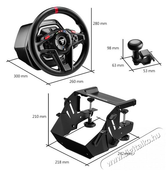 Thrustmaster 4160648 PS4/PS5/PC T128-P TYPE C (PLUG EU) SimTask versenykormány + pedál + rögzítőrendszer Iroda és számítástechnika - Játék konzol - Kiegészítő - 506215