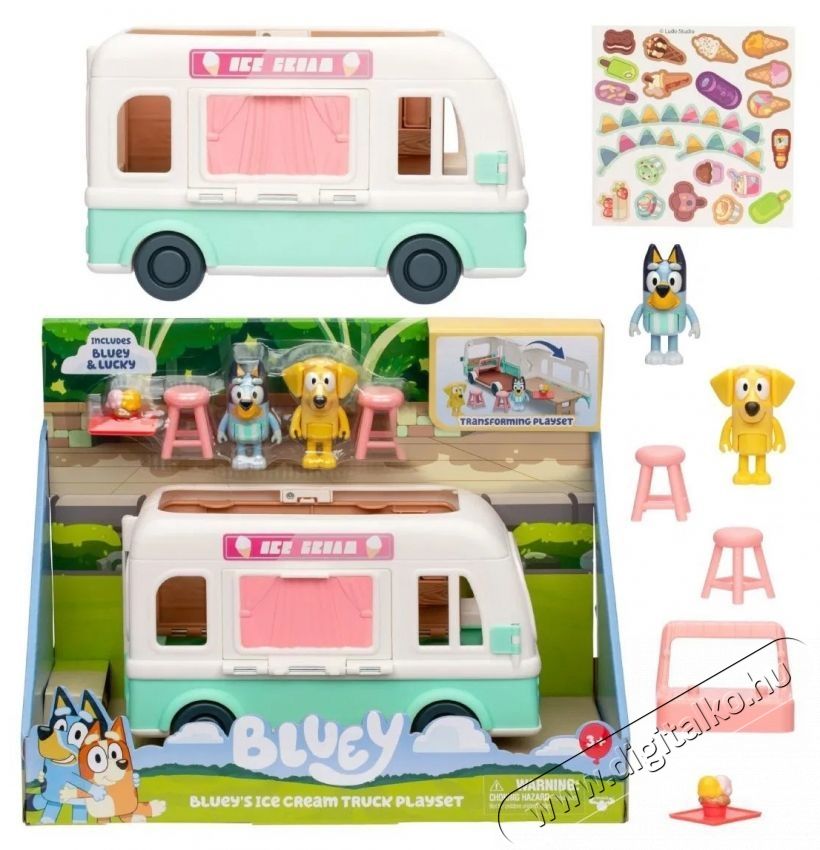 TM Toys Bluey fagyis aut&oacute; H&aacute;ztart&aacute;s / Otthon / K&uuml;lt&eacute;r - J&aacute;t&eacute;k / Sport - J&aacute;t&eacute;kfigura - 532331