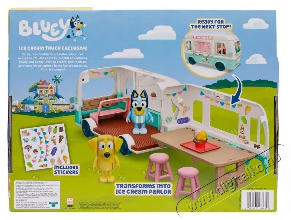 TM Toys Bluey fagyis aut&oacute; H&aacute;ztart&aacute;s / Otthon / K&uuml;lt&eacute;r - J&aacute;t&eacute;k / Sport - J&aacute;t&eacute;kfigura - 532331