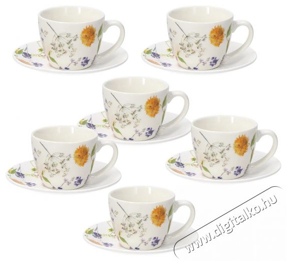 Tognana IRIS AUDREY kávéscsészekészlet csészealjakkal, 6 db, 80 ml Konyhai termékek - Kávéfőző / kávéörlő / kiegészítő - Kávés pohár / csésze - 503823