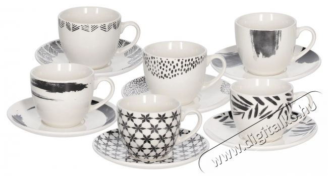 Tognana IRIS ZENITH te&aacute;scs&eacute;szek&eacute;szlet cs&eacute;szealjakkal, 6 db, 200 ml Konyhai term&eacute;kek - K&aacute;v&eacute;főző / k&aacute;v&eacute;&ouml;rlő / kieg&eacute;sz&iacute;tő - K&aacute;v&eacute;s poh&aacute;r / cs&eacute;sze - 503849