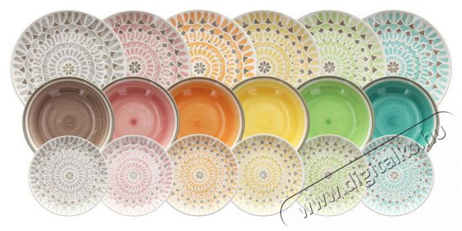 Tognana &eacute;tk&eacute;szlet 18 db LOUISE CAPETOWN MULTIC. Konyhai term&eacute;kek - &Eacute;tk&eacute;szlet - T&aacute;ny&eacute;r k&eacute;szlet - 528141