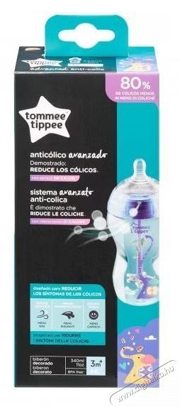 Tommee Tippee Advanced Anti-colic cumis&uuml;veg, 340ml, K&eacute;k Sz&eacute;ps&eacute;g&aacute;pol&aacute;s / Eg&eacute;szs&eacute;g - Baba mama term&eacute;k - Cumis&uuml;veg / cumi / etet&eacute;s kieg&eacute;sz&iacute;tő - 533887