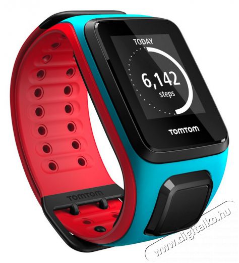 TomTom 1RF0.001.00 (L) Runner 2 cardio sport óra - világoskék/piros Háztartás / Otthon / Kültér - Óra - Sport / pulzusmérő óra - 308476