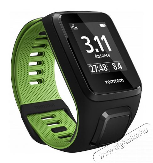 TomTom Runner 3 Cardio+Music (1RKM.001.10) L-es okosóra + Headset - fekete/zöld Mobil / Kommunikáció / Smart - Okos eszköz - Okosóra - 316711