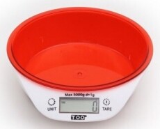 Too KBSC-300-R tálas konyhai mérleg piros Konyhai termékek - Konyhai mérleg - 368412