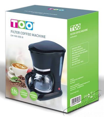 Too CM-150-200 filteres kávéfőző - fekete Konyhai termékek - Kávéfőző / kávéörlő / kiegészítő - Filteres kávéfőző - 368389