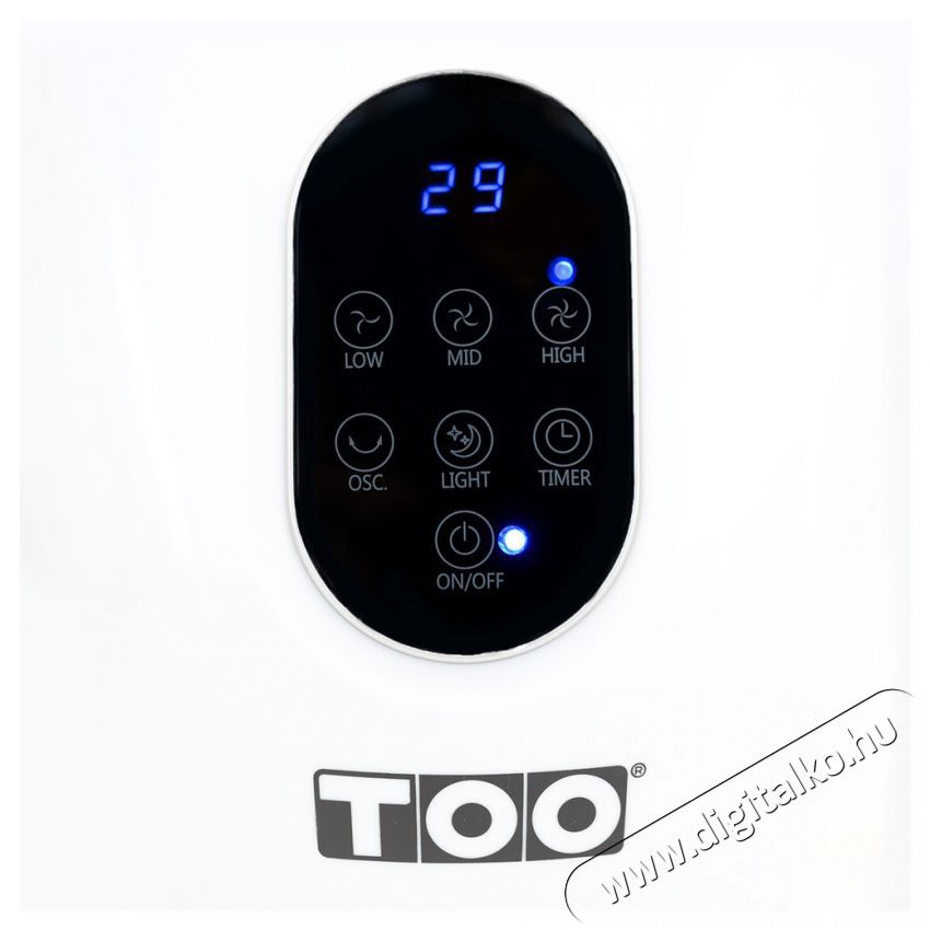 Too FANB-50-101-W fehér lapát nélküli ventilátor Háztartás / Otthon / Kültér - Ventilátor / Légkondicionáló - Asztali ventilátor - 381100