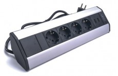 Too VPS-317-4S Ezüst asztalra rögzíthető elosztó Háztartás / Otthon / Kültér - Világítás / elektromosság - Hálózati elosztó / hosszabbító / adapter - 387424