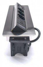 Too RPS-112-3S IP20,3x 2P+F,HDMI,RJ45,2x USB-A,színes csomagolás,asztalba süllyeszthető elosztó Iroda és számítástechnika - Notebook kiegészítő - USB hub / elosztó - 387452