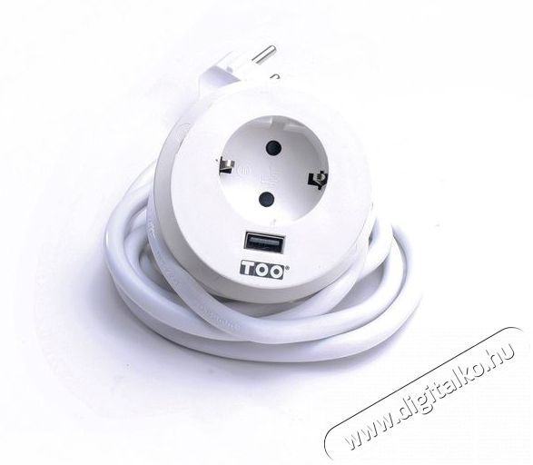 Too GPS-200-1W IP20, 1x 2P+F, USB-A, fehér asztalba süllyeszthető elosztó Háztartás / Otthon / Kültér - Világítás / elektromosság - Hálózati elosztó / hosszabbító / adapter - 386977