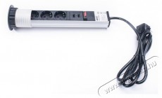 Too PPS-304-3S IP20, 3x 2P+F, 2x USB-A, szálcsiszolt asztalba süllyeszthető elosztó Háztartás / Otthon / Kültér - Világítás / elektromosság - Hálózati elosztó / hosszabbító / adapter - 386972