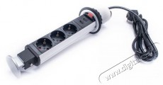 Too PPS-304-3S IP20, 3x 2P+F, 2x USB-A, szálcsiszolt asztalba süllyeszthető elosztó Háztartás / Otthon / Kültér - Világítás / elektromosság - Hálózati elosztó / hosszabbító / adapter - 386972