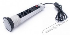 Too PPS-304-3S IP20, 3x 2P+F, 2x USB-A, szálcsiszolt asztalba süllyeszthető elosztó Háztartás / Otthon / Kültér - Világítás / elektromosság - Hálózati elosztó / hosszabbító / adapter - 386972
