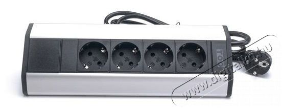 Too VPS-316-4S IP20, 4x 2P+F, ezüst asztalra rögzíthető elosztó Háztartás / Otthon / Kültér - Világítás / elektromosság - Hálózati elosztó / hosszabbító / adapter - 386974