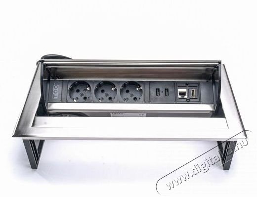 Too RPS-110-3S hidraulikus ezüst asztalba süllyeszthető elosztó Háztartás / Otthon / Kültér - Világítás / elektromosság - Hálózati elosztó / hosszabbító / adapter - 386979