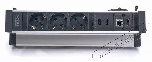 Too DPS-113-3S IP20,3x 2P+F,2x USB-A,RJ45,HDMI,színes csomagolás,ezüst asztalra rögzíthető elosztó Iroda és számítástechnika - Egyéb számítástechnikai termék - 387917