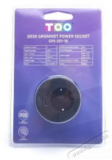 Too GPS-201-1B IP20, 1x 2P+F, USB-A, fekete asztalba süllyeszthető elosztó Iroda és számítástechnika - Egyéb számítástechnikai termék - 387915