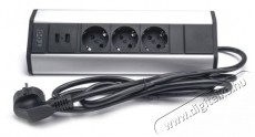 Too PPS-315-3S IP20, 3x 2P+F, 2x USB-A, ezüst asztalra rögzíthető elosztó Iroda és számítástechnika - Egyéb számítástechnikai termék - 387835