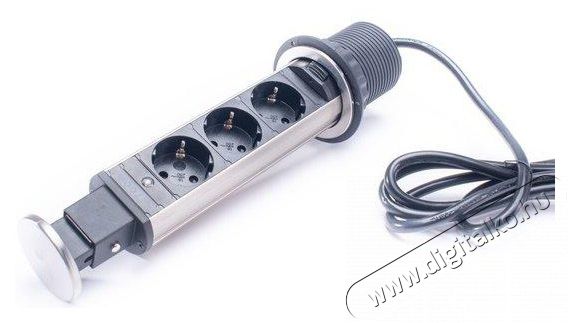 Too PPS-302-3BR IP20, 3x 2P+F, szálcsiszolt asztalba süllyeszthető elosztó Iroda és számítástechnika - Egyéb számítástechnikai termék - 387831
