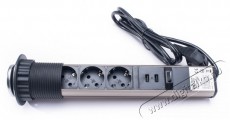 Too PPS-305-3C IP20, 3x 2P+F, 2x USB-A, króm asztalba süllyeszthető elosztó Iroda és számítástechnika - Egyéb számítástechnikai termék - 387832