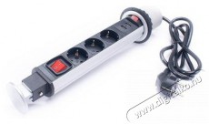 Too PPS-307-3S IP20, 3x 2P+F, 2x USB-A, áramtalanító kapcsolóval, ezüst asztalba süllyeszthető elosztó Iroda és számítástechnika - Egyéb számítástechnikai termék - 387833