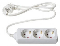 Too PSW-315 3 aljzat 1.5 méter 3x1.0mm2 fehér elosztó Háztartás / Otthon / Kültér - Világítás / elektromosság - Hálózati elosztó / hosszabbító / adapter - 403851