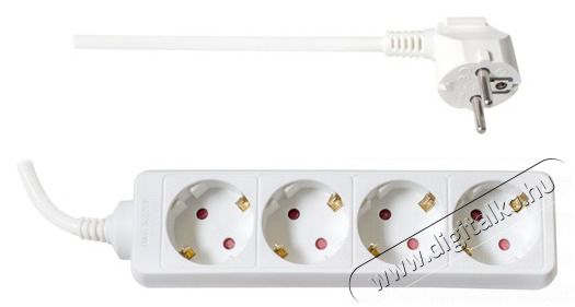 Too PSW-430 4 aljzat 3 m&eacute;ter 3x1.5mm2 feh&eacute;r eloszt&oacute; H&aacute;ztart&aacute;s / Otthon / K&uuml;lt&eacute;r - Vil&aacute;g&iacute;t&aacute;s / elektromoss&aacute;g - H&aacute;l&oacute;zati eloszt&oacute; / hosszabb&iacute;t&oacute; / adapter - 404092