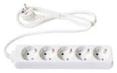 Too PSW-515 5 aljzat 1.5 méter 3x1.0mm2 fehér elosztó Háztartás / Otthon / Kültér - Világítás / elektromosság - Hálózati elosztó / hosszabbító / adapter - 404094