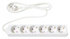 Too PSW-615 6 aljzat 1.5 méter 3x1.0mm2 fehér elosztó Háztartás / Otthon / Kültér - Világítás / elektromosság - Hálózati elosztó / hosszabbító / adapter - 404099