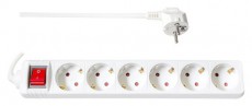 Too PSW-615S 6 aljzat 1.5 méter 3x1.0mm2 fehér kapcsolós elosztó Háztartás / Otthon / Kültér - Világítás / elektromosság - Hálózati elosztó / hosszabbító / adapter - 404100