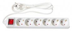 Too PSW-615S 6 aljzat 1.5 méter 3x1.0mm2 fehér kapcsolós elosztó Háztartás / Otthon / Kültér - Világítás / elektromosság - Hálózati elosztó / hosszabbító / adapter - 404100