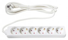 Too PSW-630 6 aljzat 3 méter 3x1.5mm2 fehér elosztó Háztartás / Otthon / Kültér - Világítás / elektromosság - Hálózati elosztó / hosszabbító / adapter - 404101