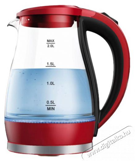Too KE-820 1,7L-es piros prémium üveg vízforraló Konyhai termékek - Vízforraló / teafőző - 502153
