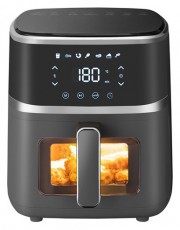 Too AF-150B-1400 W fekete 5 L forrólevegős sütő (air fryer/airfryer) digitális vezérléssel, betekintő ablakkal Konyhai termékek - Konyhai kisgép (sütés / főzés / hűtés / ételkészítés) - Légkeveréses főzőgép / elektromos kukta / multifunkciós sütő - 503115