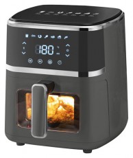 Too AF-150B-1400 W fekete 5 L forrólevegős sütő (air fryer/airfryer) digitális vezérléssel, betekintő ablakkal Konyhai termékek - Konyhai kisgép (sütés / főzés / hűtés / ételkészítés) - Légkeveréses főzőgép / elektromos kukta / multifunkciós sütő - 503115