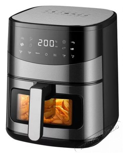 Too AF-600-S-1500 W ezüst 6,5 L forrólevegős sütő (air fryer/airfryer) digitális vezérléssel, betekintő ablakkal Konyhai termékek - Konyhai kisgép (sütés / főzés / hűtés / ételkészítés) - Légkeveréses főzőgép / elektromos kukta / multifunkciós sütő - 505110