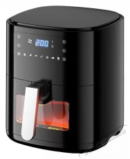 Too AF-650-B-1500 W fekete 6 L forrólevegős sütő (air fryer/airfryer) digitális vezérléssel, betekintő ablakkal Konyhai termékek - Konyhai kisgép (sütés / főzés / hűtés / ételkészítés) - Légkeveréses főzőgép / elektromos kukta / multifunkciós sütő - 505102