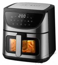 Too AF-800-S-2000 W ezüst 8 L dupla (alsó-felső) fűtésű forrólevegős sütő (air fryer/airfryer) digitális vezérléssel Konyhai termékek - Konyhai kisgép (sütés / főzés / hűtés / ételkészítés) - Légkeveréses főzőgép / elektromos kukta / multifunkciós sütő - 505103