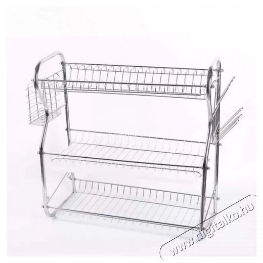 Too KT-583 Háromszintes MAXI fém konyhai edényszárító 24,5x44x56cm Konyhai termékek - Konyhai kisgép kiegészítő - Egyéb kisgép kiegészítő - 507902