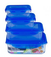 Too KT-074 4db-os szett 250+500+900+1500ml-es téglalap alakú ételtároló doboz szett Konyhai termékek - Edény - Ételtároló - 508842