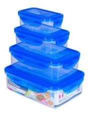 Too KT-074 4db-os szett 250+500+900+1500ml-es téglalap alakú ételtároló doboz szett Konyhai termékek - Edény - Ételtároló - 508842