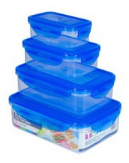 Too KT-074 4db-os szett 250+500+900+1500ml-es téglalap alakú ételtároló doboz szett Konyhai termékek - Edény - Ételtároló - 508842